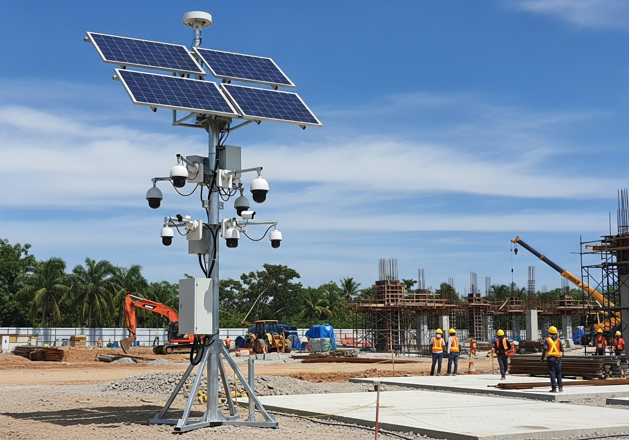 Temporary Solar CCTV Hire in Mauritius